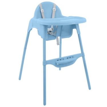 Imagem de Cadeira de refeição infantil 2 alturas macaron voyage azul