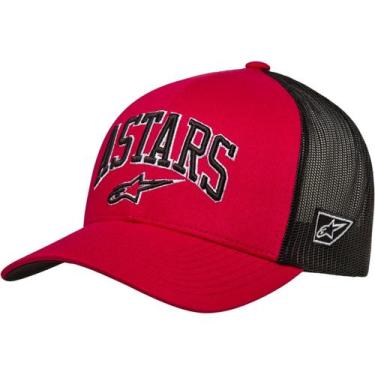 Imagem de Bone Alpinestars Dunker Trucker Verm Preto, Tamanho Único