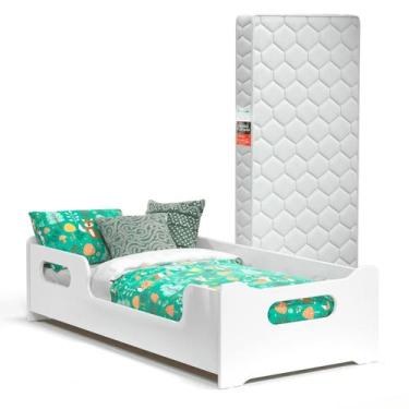 Imagem de Cama Infantil Montessoriana Encanto Com Colchão E Proteção Lateral - M