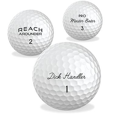 Imagem de Pacote com 3 bolas de golfe – Presentes divertidos para golfistas-despedida de solteiro – Padrinho – Meias de elefante branco presentes para ele