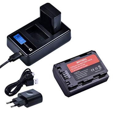 Imagem de kit Carregador Duplo Antorium +1x bateria NP-FZ100 Sony A6600 A7iii A7sIII A9 BATMAX