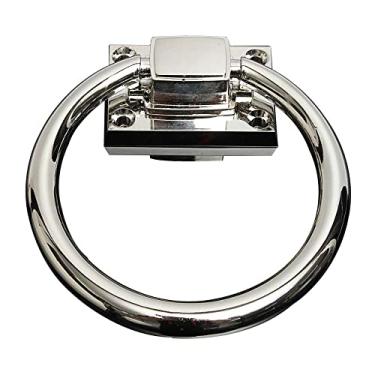 Imagem de 1 Pçs Anel de puxar gota de prata brilhante puxador de porta de madeira que puxa a maçaneta da porta de madeira Desdobrar, h