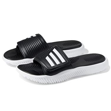 Imagem de adidas Sandália unissex para adultos Alphabounce 2.0 Slide, Preto/branco/preto, 12 Women/11 Men