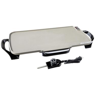 Imagem de Grelhador Elétrico em Cerâmica com Alças Removíveis e Controle de Temperatura, 110V 1500W, Presto, Preta