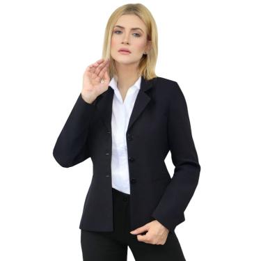 Imagem de Blazer Feminino Alfaiataria Executiva Preto com Elastano