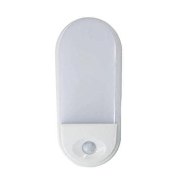 Imagem de Luminária Tartaruga Com Sensor De Presença Embu Led Branca - 15w - 6500k Luz Branca