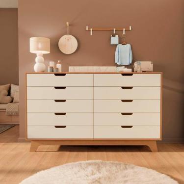 Imagem de Cômoda para Quarto Infantil 10 Gavetas 100% Mdf Alice - FD
