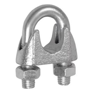 Imagem de 2X Clips Grampo 3/16 Para Cabo De Aço - 100 Unidades