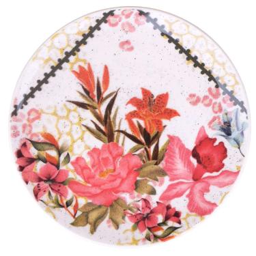 Imagem de Prato de Sobremesa Oxford em Cerâmica Buquê Tropical 18,5cm