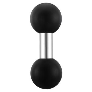 Imagem de Suporte adaptador de esfera duplo de 2,5 cm compatível com suportes Ram Mounts B Size braços de soquete duplo, GPS, suporte de telefone de motocicleta para bicicleta, câmera, preto, prata