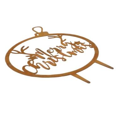Imagem de ZJchao Estaca de Jardim de Natal, Letras Enferrujadas, Decoração de Sinal de Quintal de Metal, Resistente às Intempéries, Com Material de Ferro, para Gramado, Pátio, Cerca, Passarela,