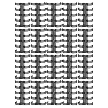 Imagem de Anéis de encadernação de plástico com 5 furos 11 mm Pasta de folhas soltas transparente para material escolar de escritório com 60 folhas de papel Fácil de usar Organizador de (Preto Transparente)