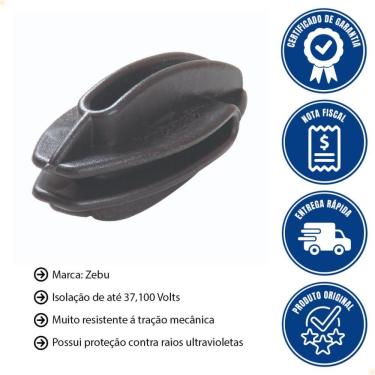 Imagem de Isolador de Canto Castanha Zebu Cor Preto (20 unidades) 000032-9