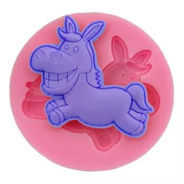 Imagem de Molde Silicone Cavalo Cavalinho Animais Fondant Biscuit Bolo