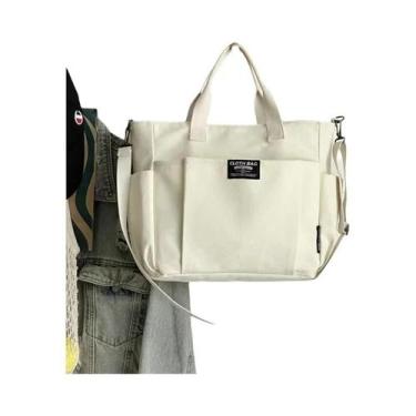 Imagem de Bolsa Tote De Lona De Grande Capacidade Para Mulheres, Estilo Urbano M