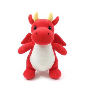 Imagem de Pelúcia Dragão Fofo 26cm Brinquedo de Pelúcia Macia para Crianças Presente Infantil (Vermelho)