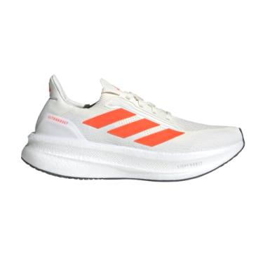 Imagem de adidas Tênis masculino Ultraboost 5.0 DNA, Branco esbranquiçado/laranja impacto/branco cristal, 13 Wide