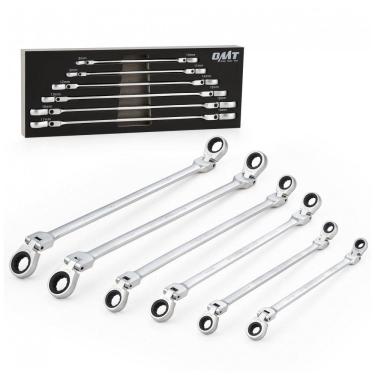 Imagem de Ferramenta Automotiva Chave Catraca Extra Longa Cabeça Flexível 8 a 19mm 5pcs 10 Tamanhos, ORION MOTOR TECH, Prateado