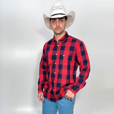 Imagem de Camisa Xadrez Country Masculina Manga Longa Quadriculado New - WF WEST