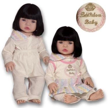 Bebê Reborn Baby Boneca Cabelos Castanhos + Enxoval Completo