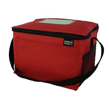 Imagem de Bolsa térmica para refrigeração de almoço, vermelha