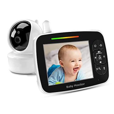 Imagem de Bliksem Babá Eletrônica Baby Monitor Bebê Tela 3.5 pol Câmera Sem Fio Controle Remoto 120 a 135 graus Fhss 2.4Ghz Visão Noturna Comunicação Bidirecional Monitoramento Temperatura/No Brasil