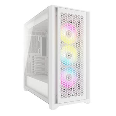 Imagem de Gabinete Gamer Corsair iCUE 5000D RGB AIRFLOW, Mid Tower, ATX, Lateral em Vidro Temperado, Branco - CC-9011243-WW