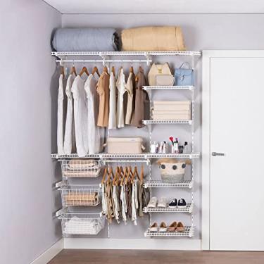 Imagem de Armário aramado kit 54 - Closet ou quarto Branco com Branco