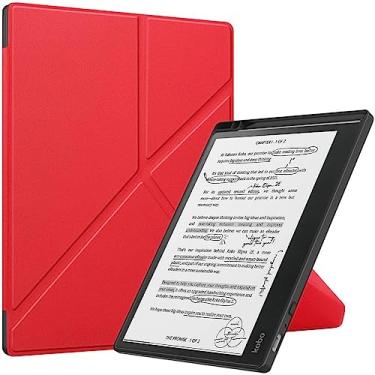 Imagem de Kepuch Couro-PU Capas Bolsas Estojos para Kobo Elipsa 2E 10.3" - Vermelho