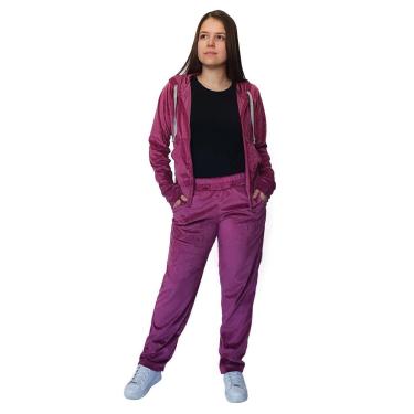 Imagem de Conjunto Agasalho Veludo Plush Blusa Frio Feminino Peluciado Pink-Feminino