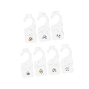 Imagem de harayaa Organizador de armário de bebê, etiqueta divisora de -roupa infantil, móveis de acrílico para berçário, divisores de cabide de decoração de, retângulo