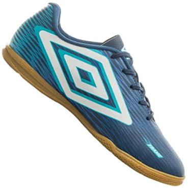Imagem de Chuteira Futsal, Frame, Umbro, Masculina, Marinho/Branco/Scuba Blue, 39