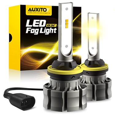 Imagem de AUXITO Lâmpadas de neblina de LED 880, 6000 LM 3000 K, luzes amarelas âmbar 300% de brilho 885 893 899 luzes de neblina LED, chips de LED CSP, substituição DRL para carros, pacote com 2