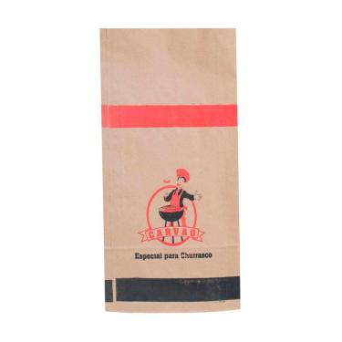Imagem de Embalagem Kraft Para Carvão Com 125 Unidades