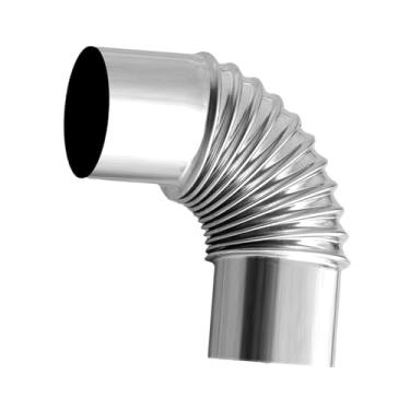 Imagem de MERIGLARE Tubo de fogão cotovelo tenda tubo de fogão ventilação substituições lareira aquecedor a gás tubo de escape tubo de chaminé para tendas quentes ao ar, 70mm