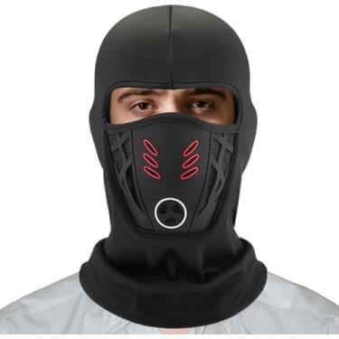 Imagem de Máscara de esqui térmica balaclava, respirável à prova de poeira quente capa de cabeça de motocicleta arnês térmico, cachecol de inverno térmico macio à prova de vento protetor UV para ciclismo caminh