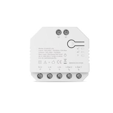 Imagem de Smilewolf DUAL R3/R3 Lite MINI WiFi Smart Switch Smart Home 2 Gang Dual Relay Module Via EWeLink Alexa Google Home (DUAL R3 Lite)