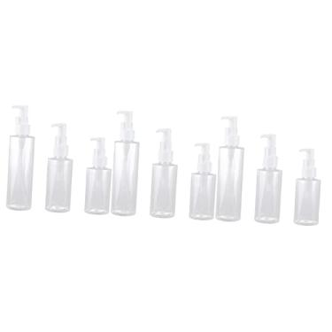 Imagem de 9 pçs dispensadores de loção shampoo bomba dispensadores bomba-garrafas dispensador de líquido garrafa de bomba cosmética y11524 (Color : Transparentx3pcs, Size : 8.5X4.5cmx3pcs)