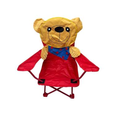 Imagem de Cadeira Infantil Retrátil Articulada Praia Camping Piscina Apoio de Braço e Bolsa Brinq...