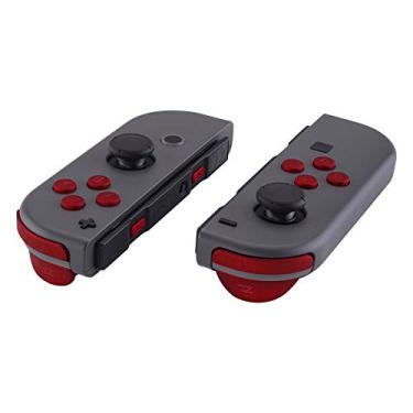 Imagem de eXtremeRate Reposição ABXY Direção Teclas SR SL L R ZR ZL ZL Botões de acionamento molas, conjunto completo de botões de reparo kits com ferramentas para Nintendo Switch Joy-Con JoyCon Shell não incluído, Scarlet Red, NS Full Set Buttons