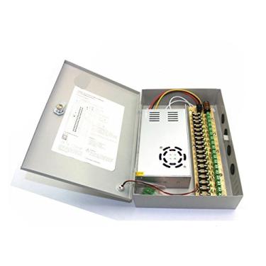 Imagem de JoyNano Caixa de fonte de alimentação distribuída de 18 canais 12V CC 360W 30A Fusível individual para câmera de segurança CCTV e mais