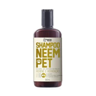 Imagem de Shampoo Neem Pet Natural, Ervas & Flores Para Pets 180ml  Preserva Mun