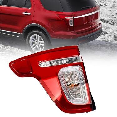 Imagem de VLINCAR Conjunto de luz traseira compatível com Ford Explorer 2011 2012 2013 2014 2015 Lanterna traseira polícia interceptor utilitário luz de freio lado esquerdo do motorista LH BB5Z13405C FO2800226