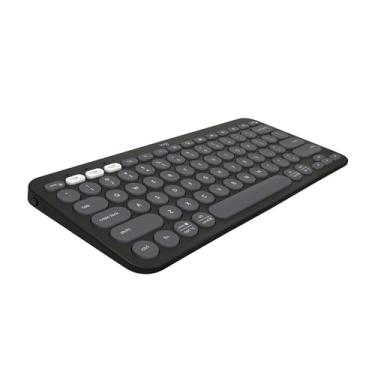 Imagem de Teclado sem fio Logitech Pebble Keys 2 K380s com Conexão Bluetooth Easy-Switch e Pilha Inclusa - Compatível com PC, Mac, Chrome OS, Android, iOS e Apple TV, Layout US - Grafite