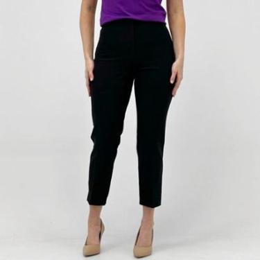 Imagem de Calça Trimix Reta em Tecido Alfaiataria Feminina-Feminino