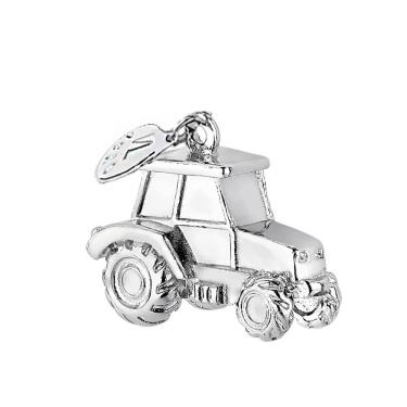 Imagem de Bibelô Decorativo Trator Prateado