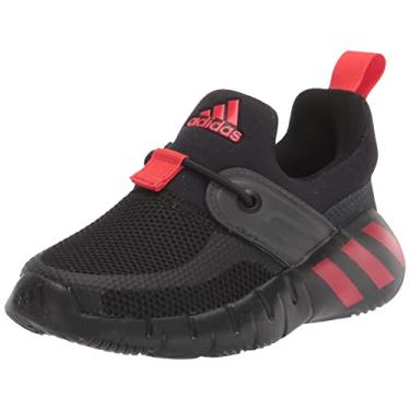 Imagem de adidas Tênis infantil unissex Rapidazen sem cadarço, Core Black/Vivid Red/Carbon, 19