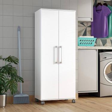 Imagem de Armario Lavanderia Marcela 2 Pts 1,40m Com Rodinhas
