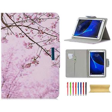 Imagem de Capa para tablet universal de 9,5 – 10,5 polegadas, capa protetora para iPad 10.2 (2019), Galaxy Tab A 10.1, Tab S6, Lenovo Tab 10, flor de cereja