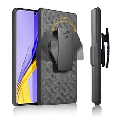Imagem de Capa coldre para Samsung Galaxy A51 da HIDAHE, capa para Samsung Galaxy A51 para homens, clipe de cinto, estojo combo com clipe giratório para cinto e suporte para Samsung A51, preta